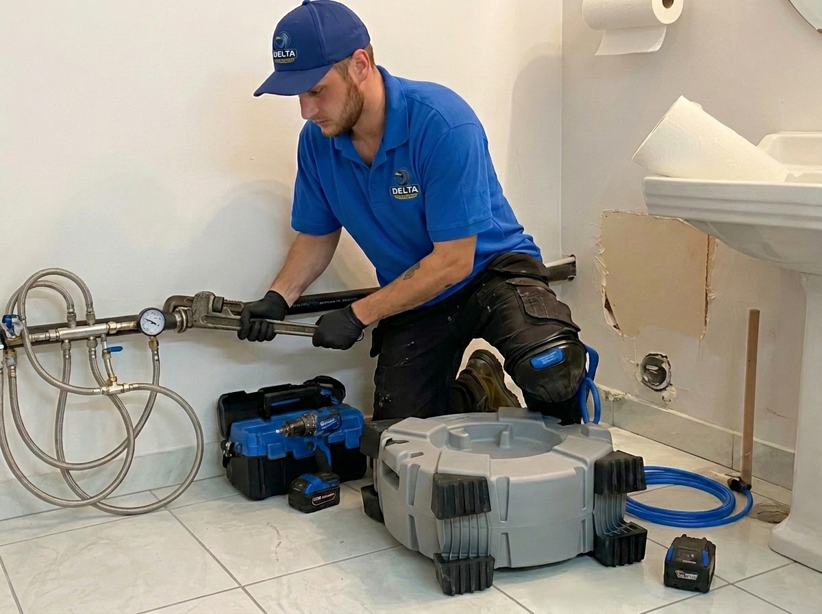The Delta Plumbers team at work