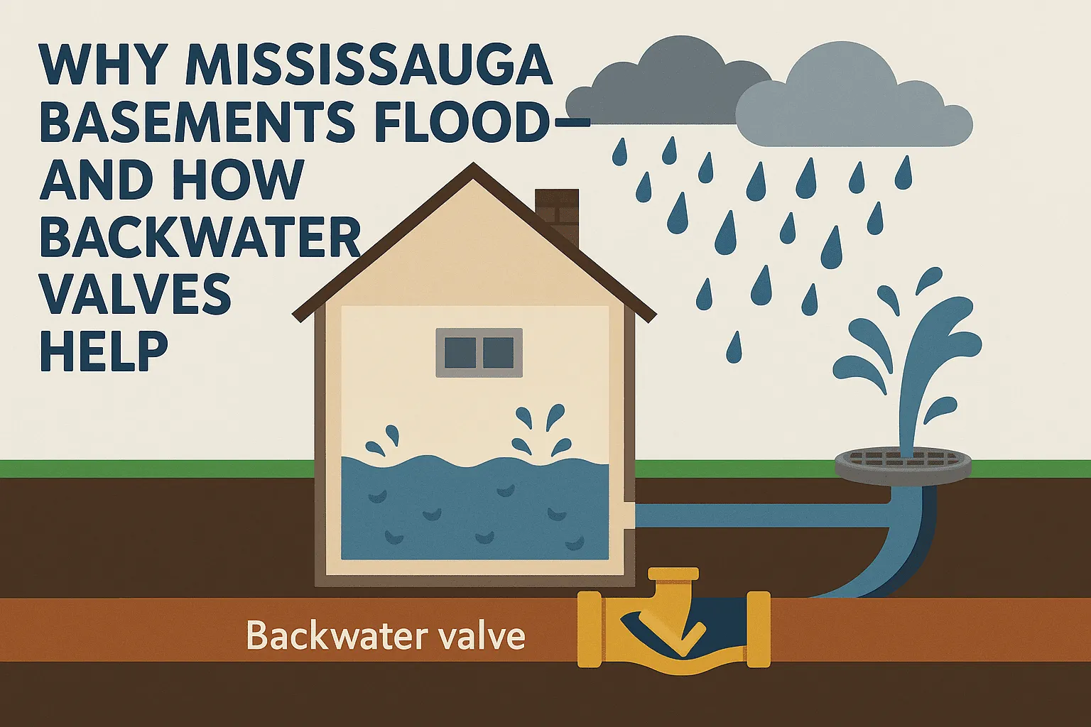 Why Mississauga Basements Flood—and How Backwater Valves Help - Delta Plumbers