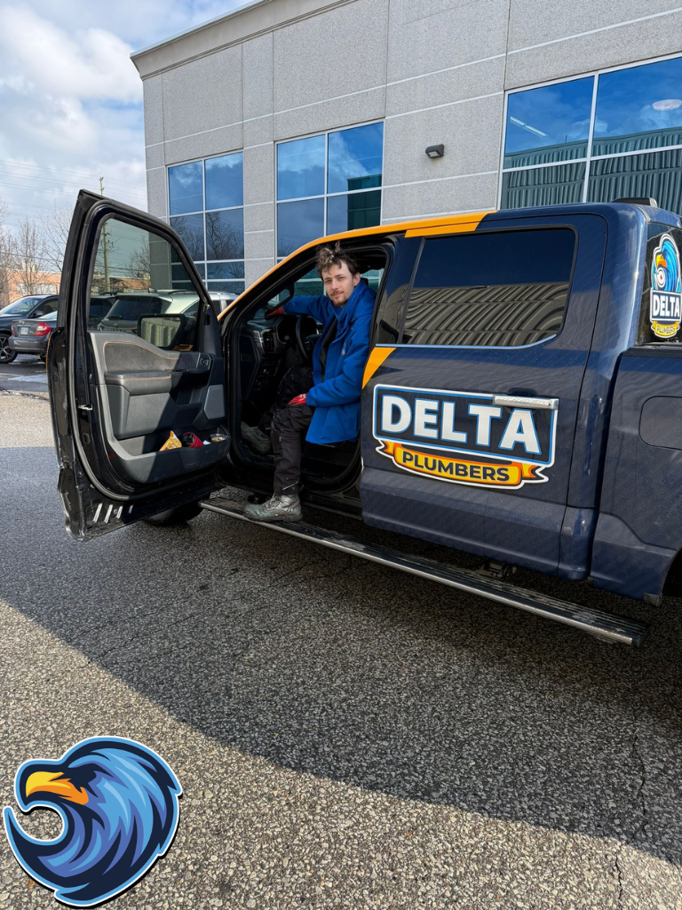 Plumber in a Plumbing Truck in Vaughan - Delta Plumbers