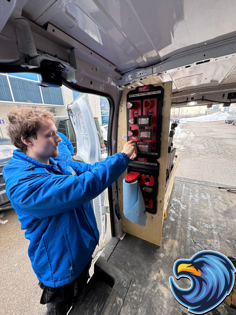 Plumbing Truck with tools and a plumber - Delta Plumbers Etobicoke
