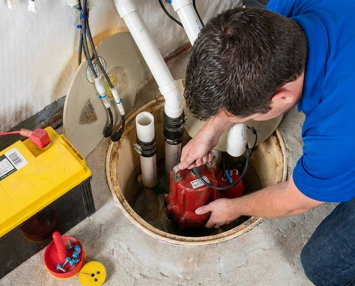 Delta Plumbers technician ready to clear a clogged toilet